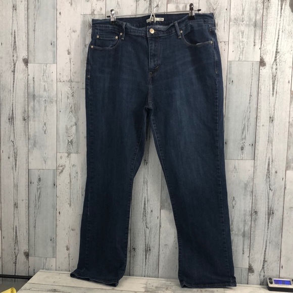 Levi’s 505 Dark Wash Denim Straight Leg Jeans 16 - Picture 1 of 11